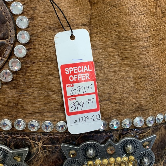 Original Raviani Leather Crystal Hair on Hyde Purse - Picture 8 of 12